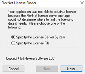 Flexnet error