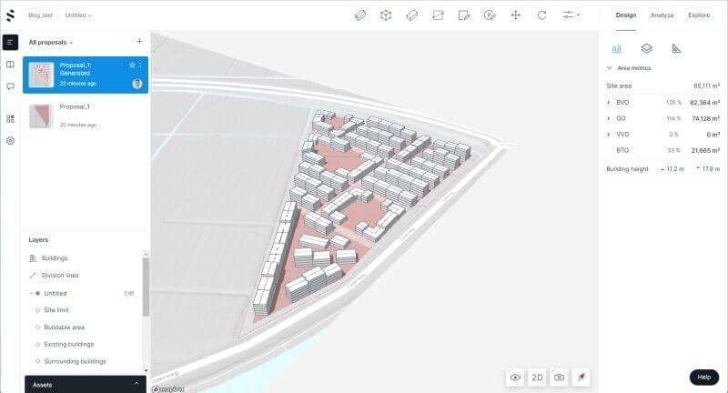 Omgeving in Autodesk Spacemaker