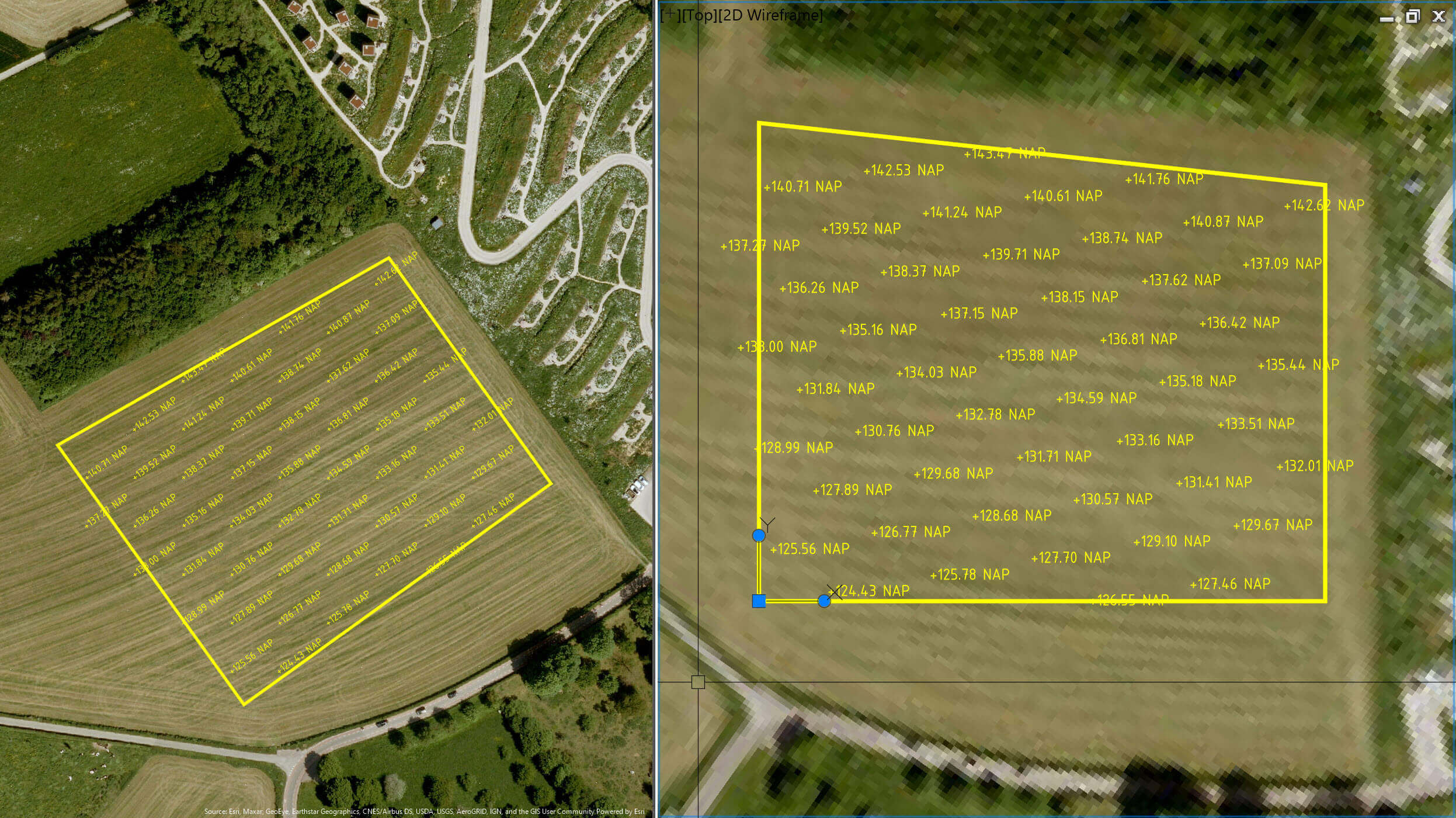 GWW-CAD 3.2  | UCS genereren NAP hoogtematen
