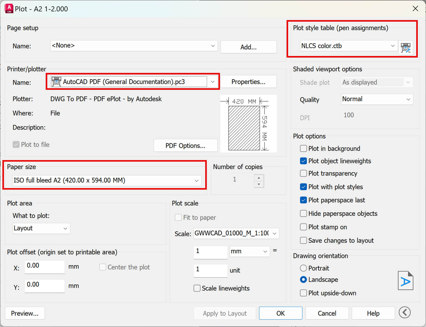 GWW-CAD 3.2 | Nieuwe Layouts Plot AutoCAD