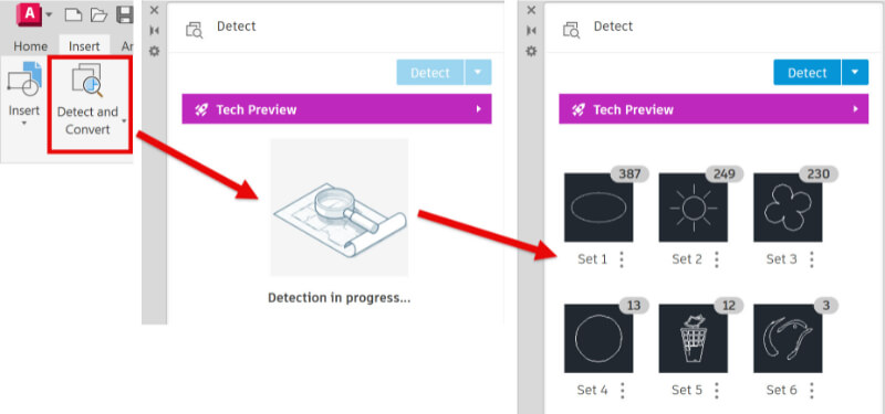 AutoCAD 2026 |  Smart Blocks: Detect and Convert (Tech Preview)