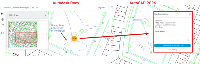 AutoCAD 2026 |  Markup Import en Assist: Autodesk Docs samenwerking
