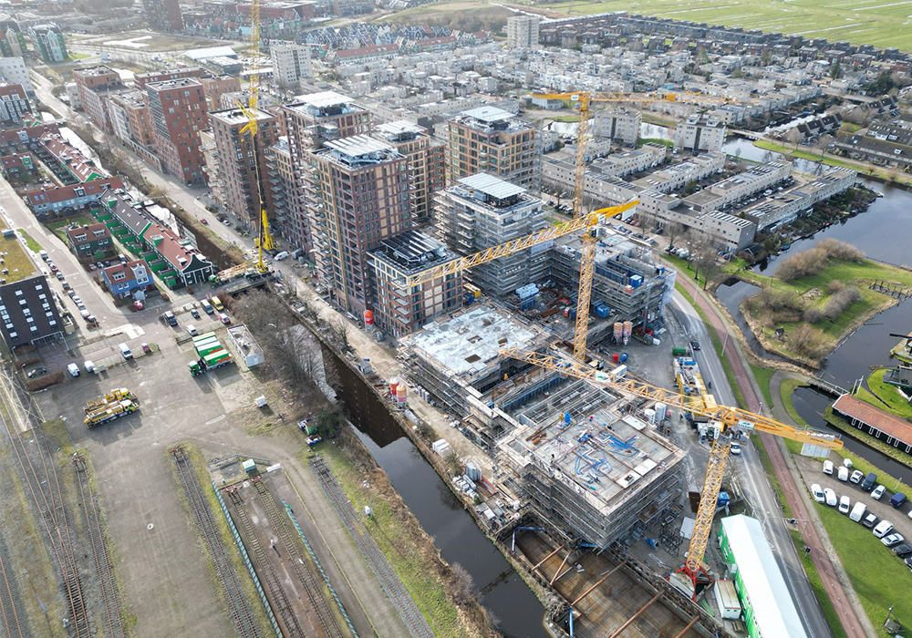 Project Zaanse helden drone foto van Schouten Techniek