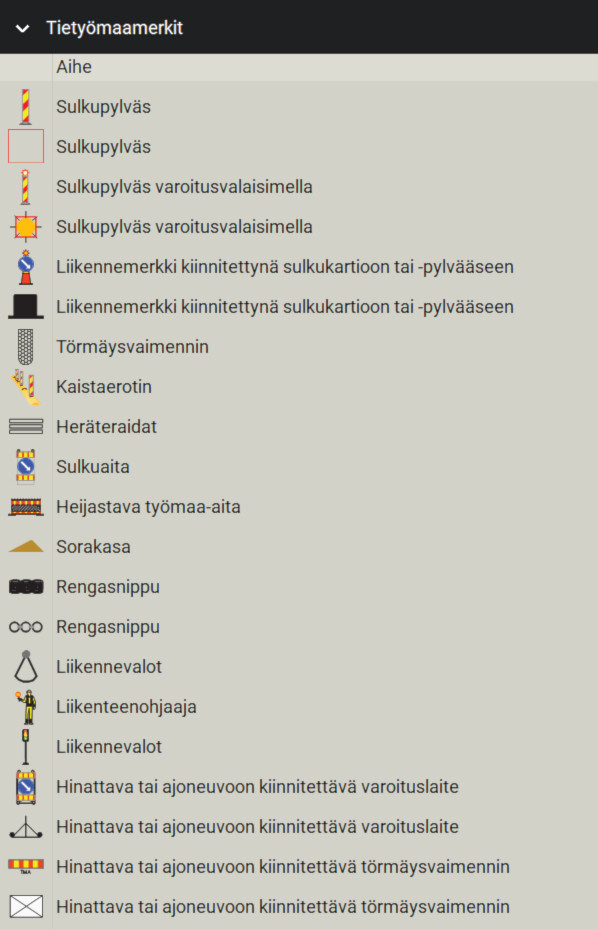 Työmaasuunnittelun työkalut