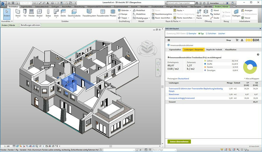 Baukostenermittlung mit DBD-BIM