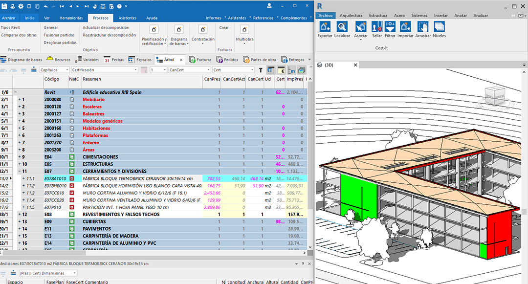 Certificación y seguimiento vinculadas al modelo BIM